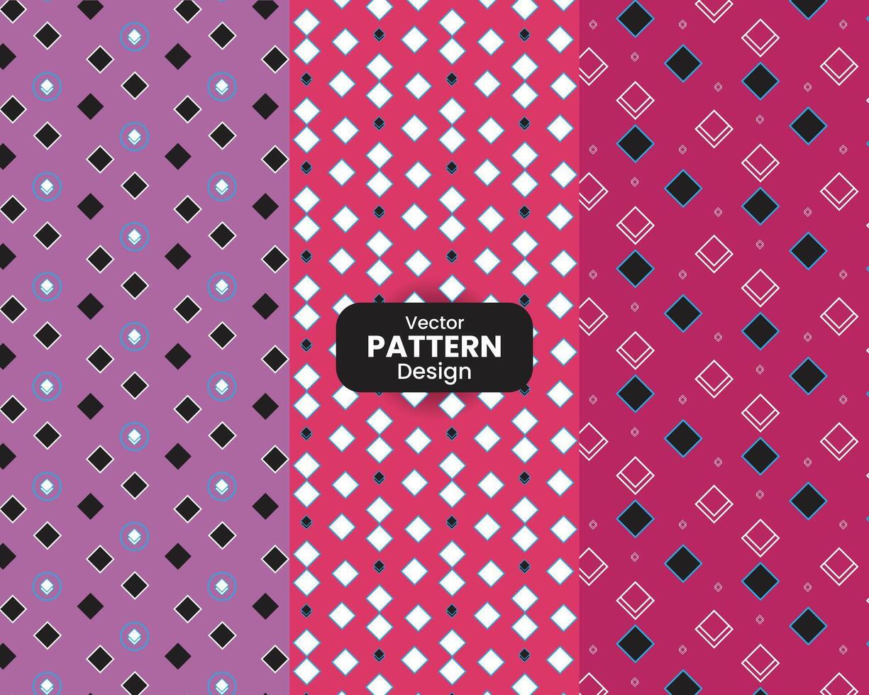 Pattern Background collection with different color vector