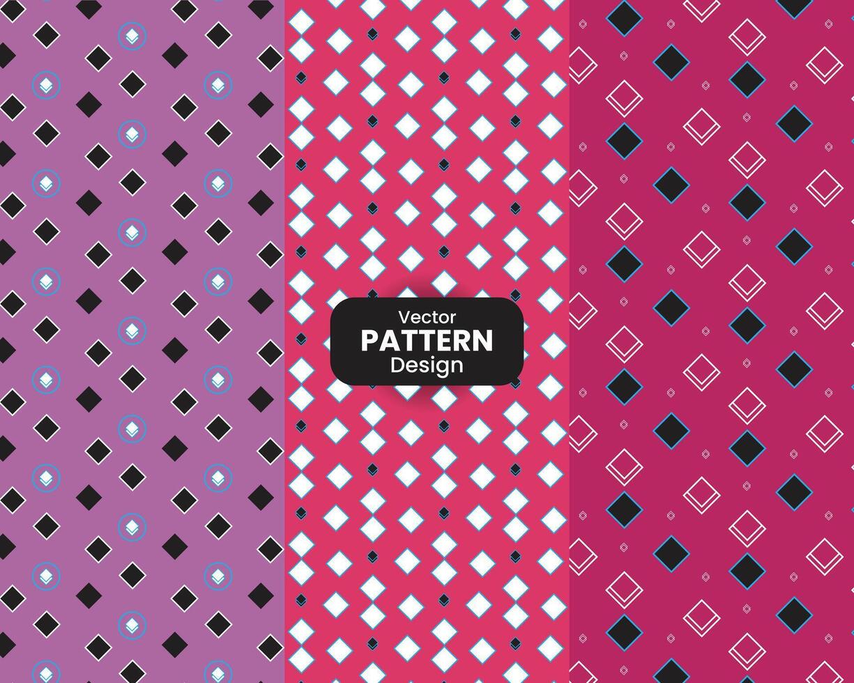 Pattern Background collection with different color vector