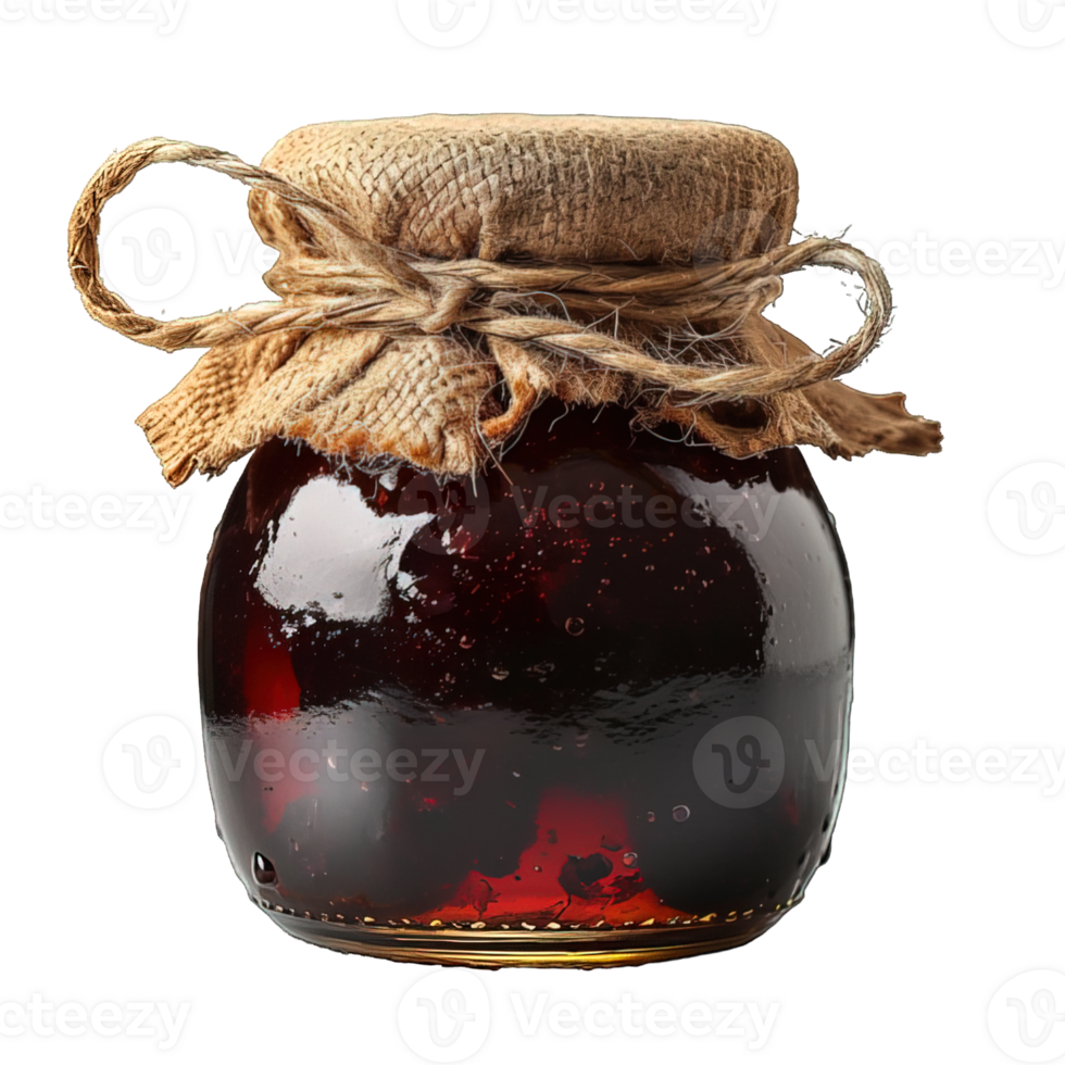 AI generated blueberry jam isolated on transparent background ,generative ai png