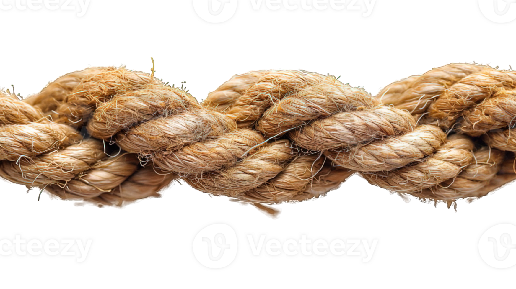 AI generated horizontal Rope Isolated on Transparent Background ,generative ai png