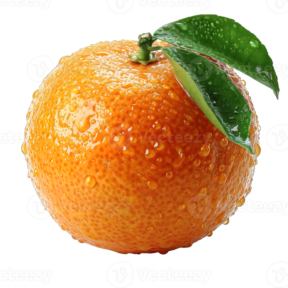 AI generated orange fruit isolated on transparent background ,fresh orange png ,generative ai