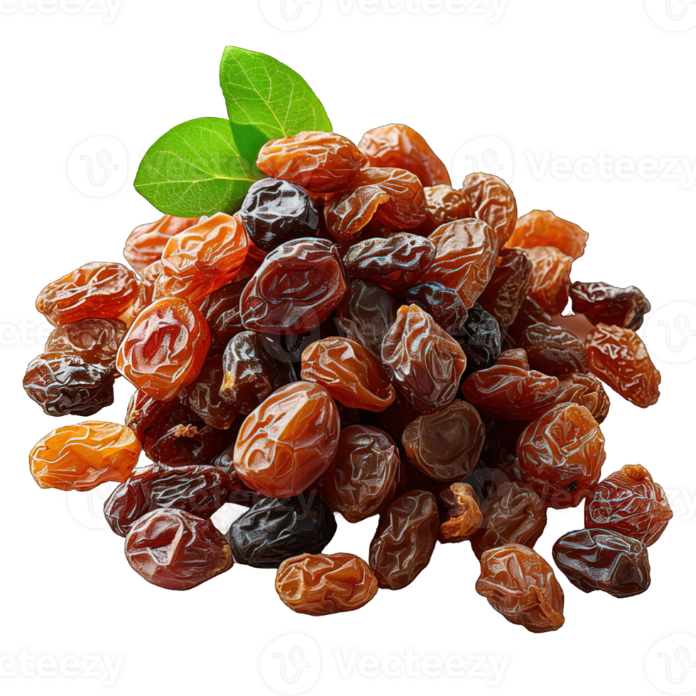 AI generated raisins isolated on transparent background ,generative ai png
