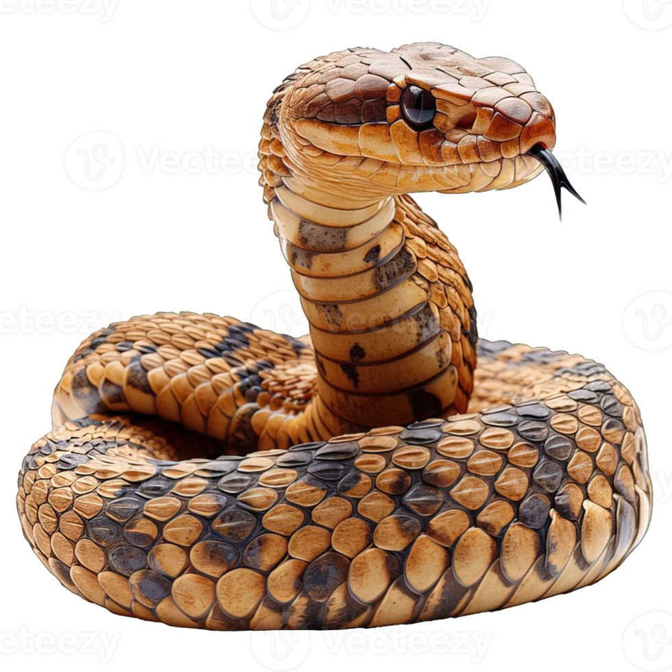 AI generated snake isolated on transparent background ,generative ai png