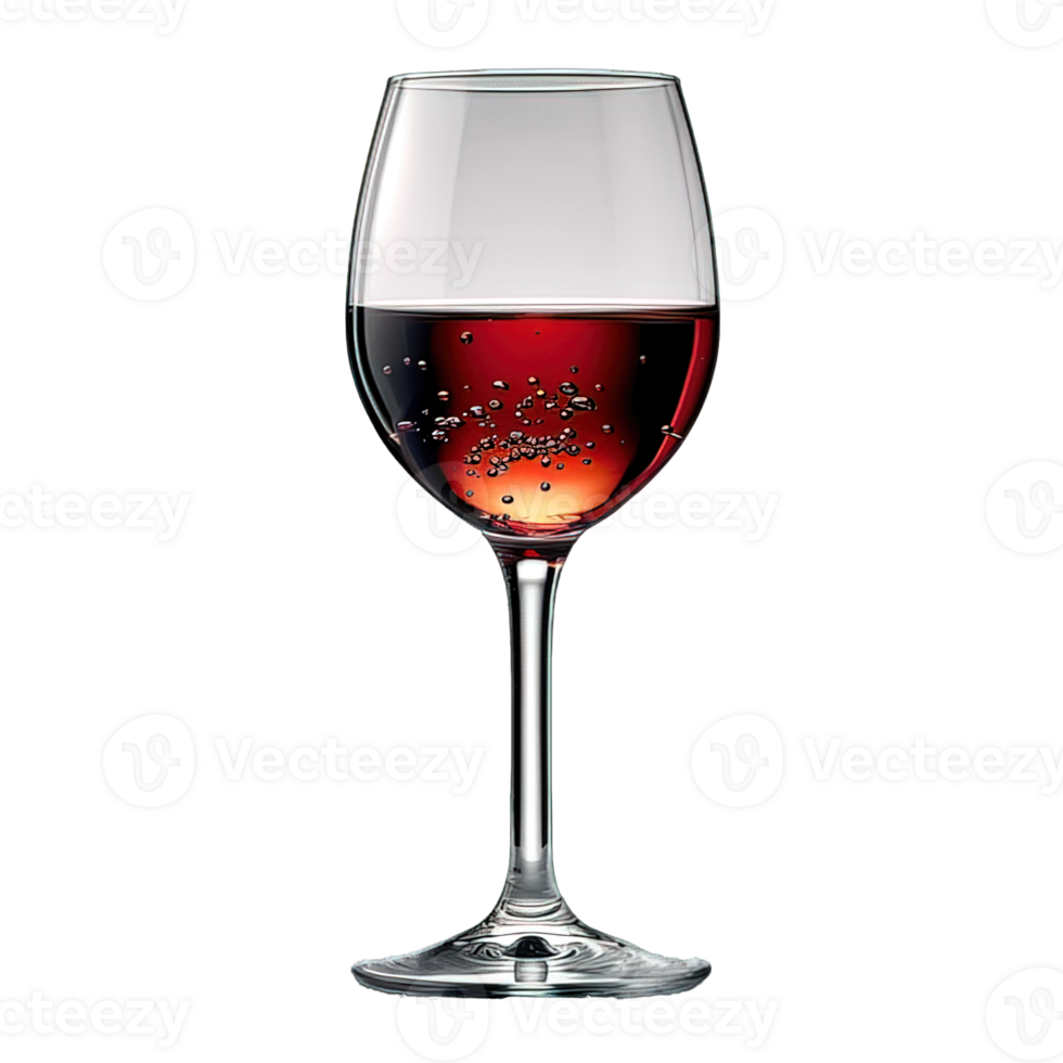 AI generated wine glass isolated on transparent background ,wine drink png ,generative ai