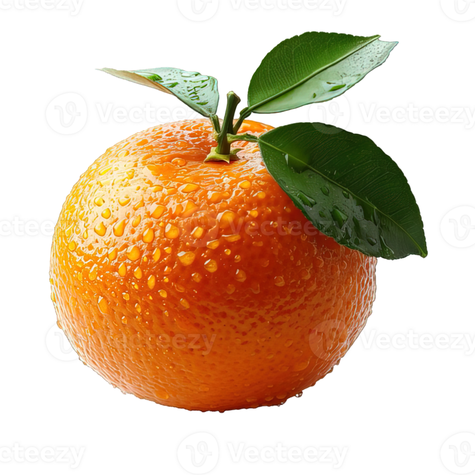 AI generated orange fruit isolated on transparent background ,fresh orange png ,generative ai