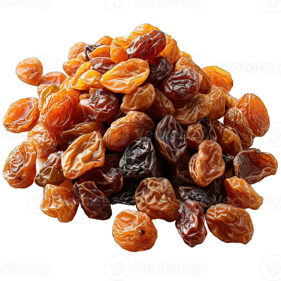 AI generated raisins isolated on transparent background ,generative ai png