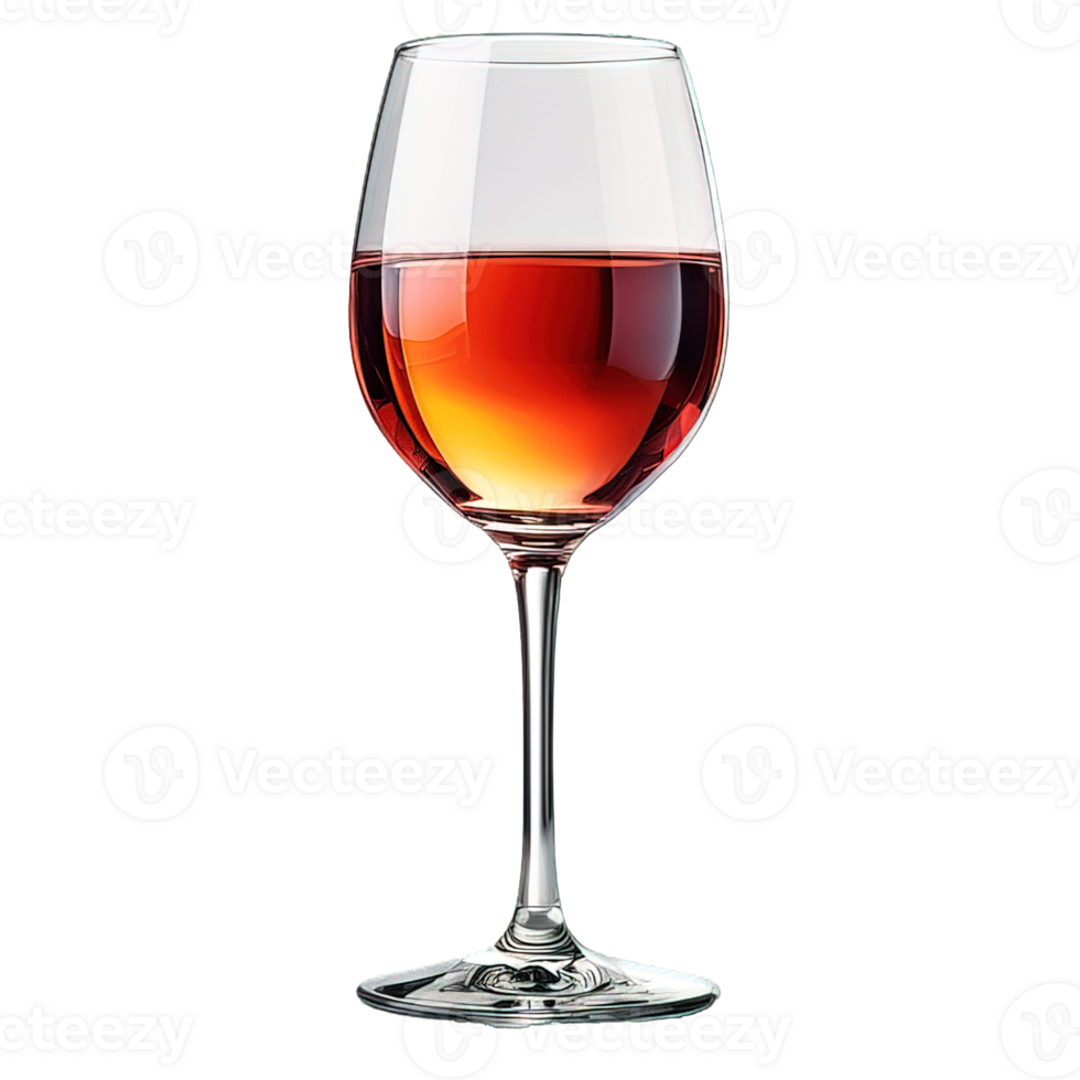 AI generated wine glass isolated on transparent background ,wine drink png ,generative ai