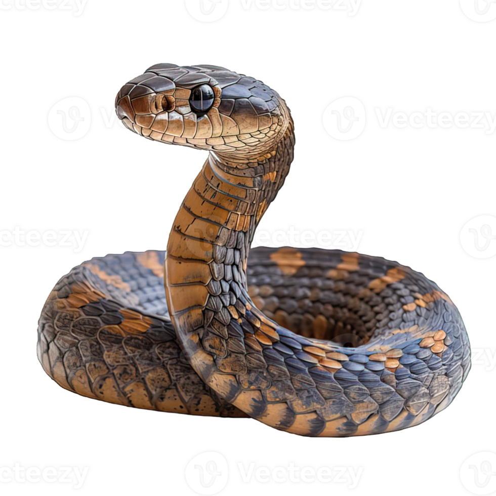 AI generated snake isolated on transparent background ,generative ai png