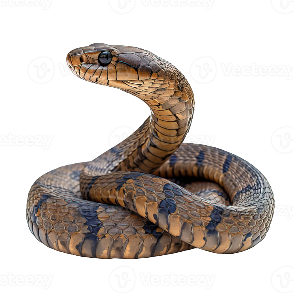 AI generated snake isolated on transparent background ,generative ai png