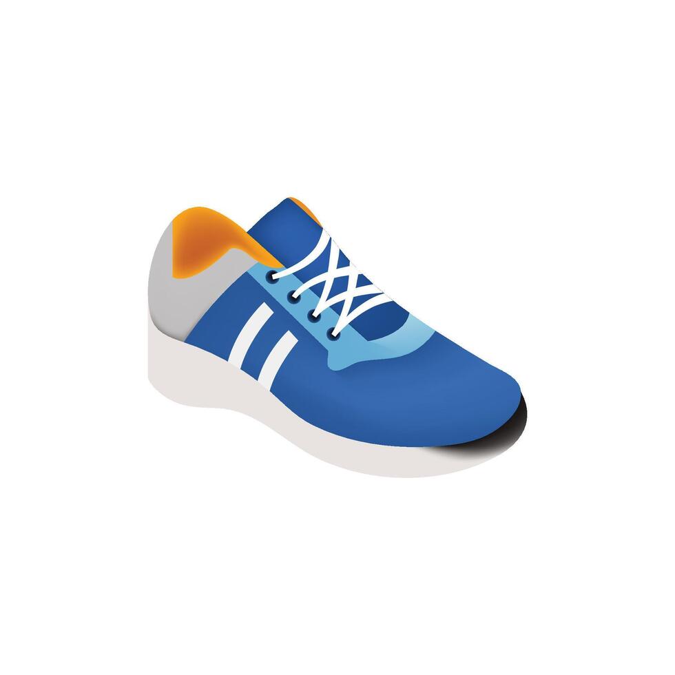 zapatilla de deporte zapato vector plano icono. aislado correr, deporte zapato emoji ilustración. moderno Moda zapatillas en blanco antecedentes. brillante color.