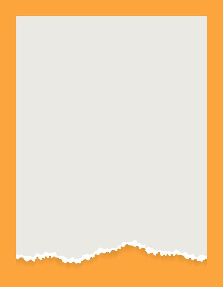 White torn paper rip pieces of sheet edge, note scrap or notebook pages. vector