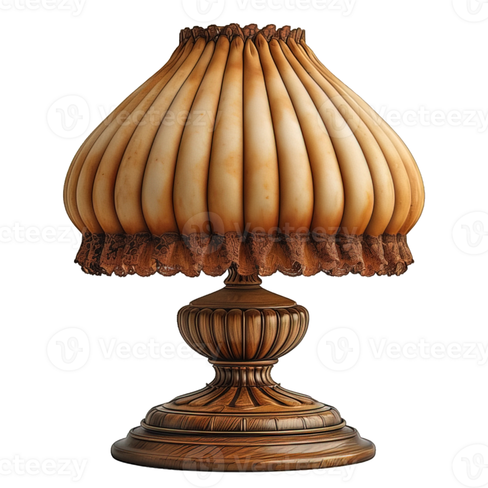 AI generated table lamp png ,night lamp isolated on transparent background ,generative ai