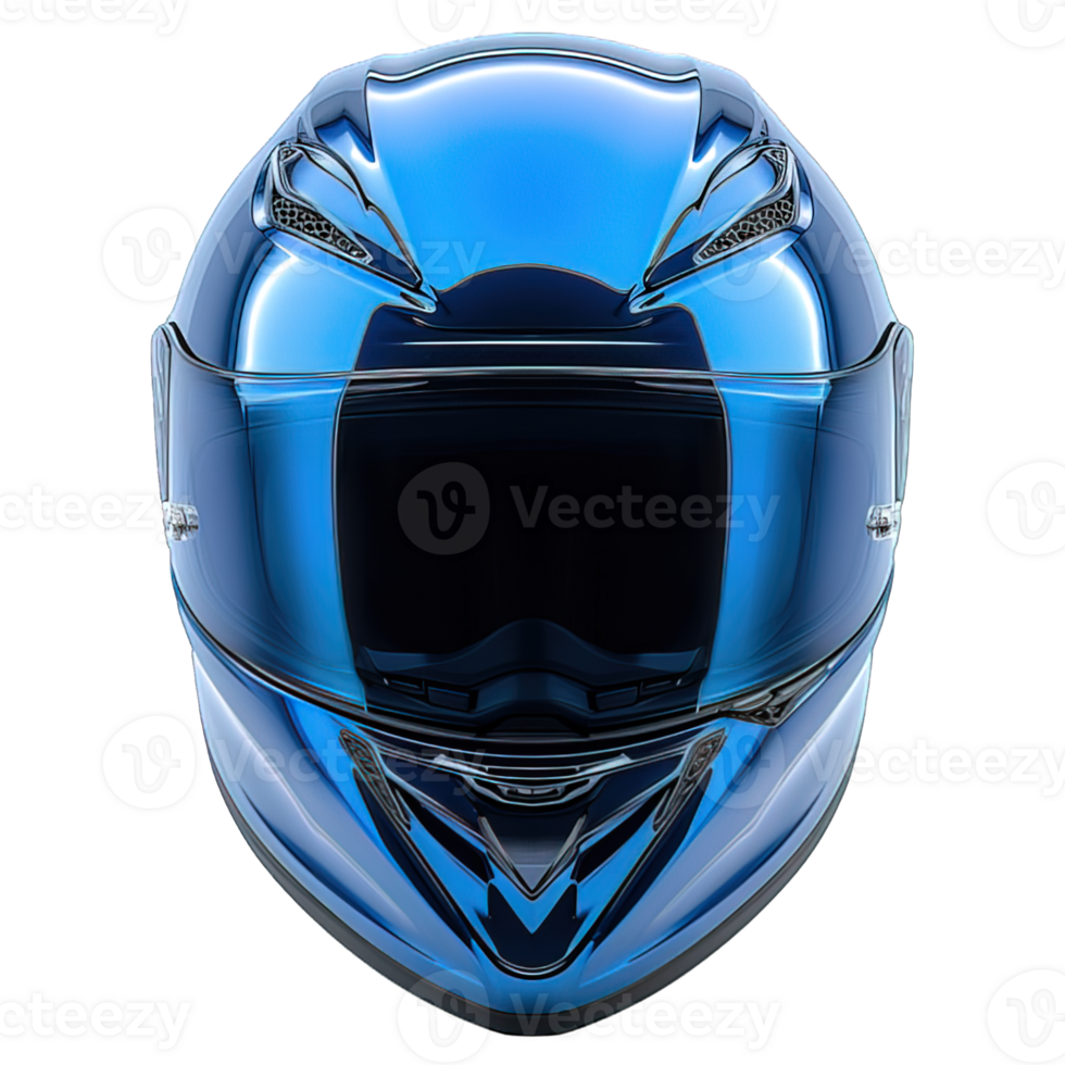 ai generato davanti Visualizza di motocicletta casco isolato su trasparente sfondo ,generativo ai png