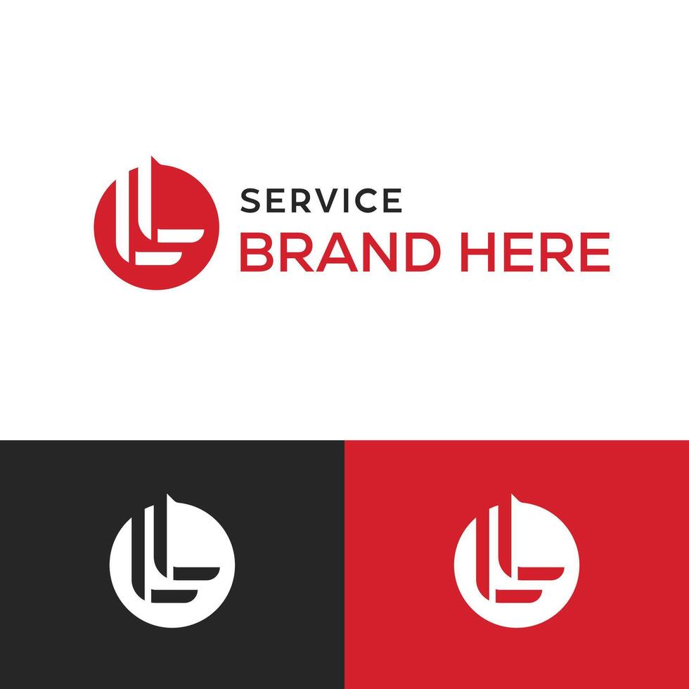 Corporate business logo. letter LL negative space logo vector