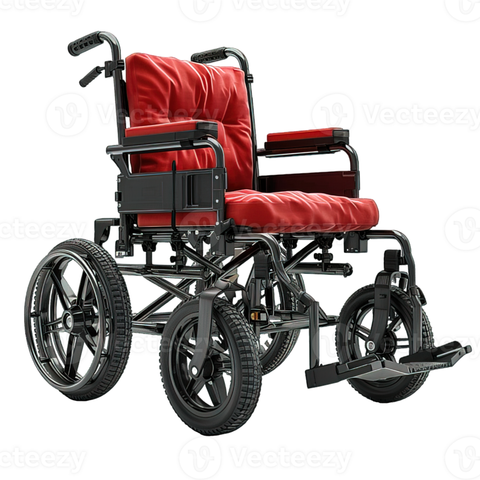 AI generated wheelchair isolated on transparent background ,disability chair png ,generative ai