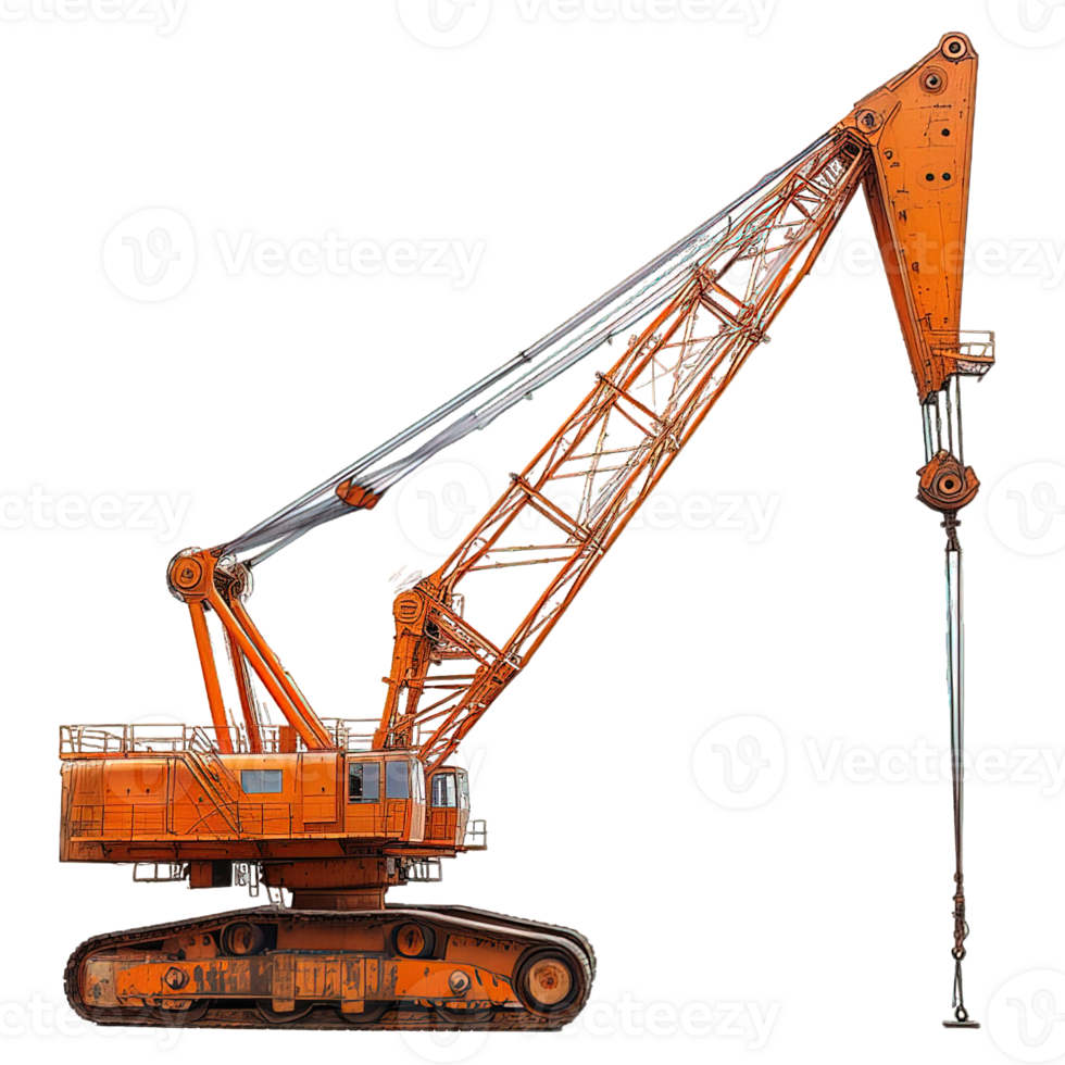 AI generated crane isolated on transparent background ,generative ai png