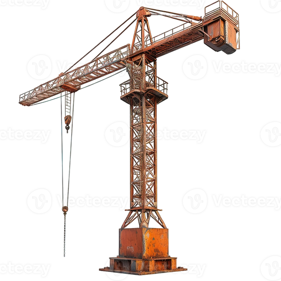 AI generated crane isolated on transparent background ,generative ai png