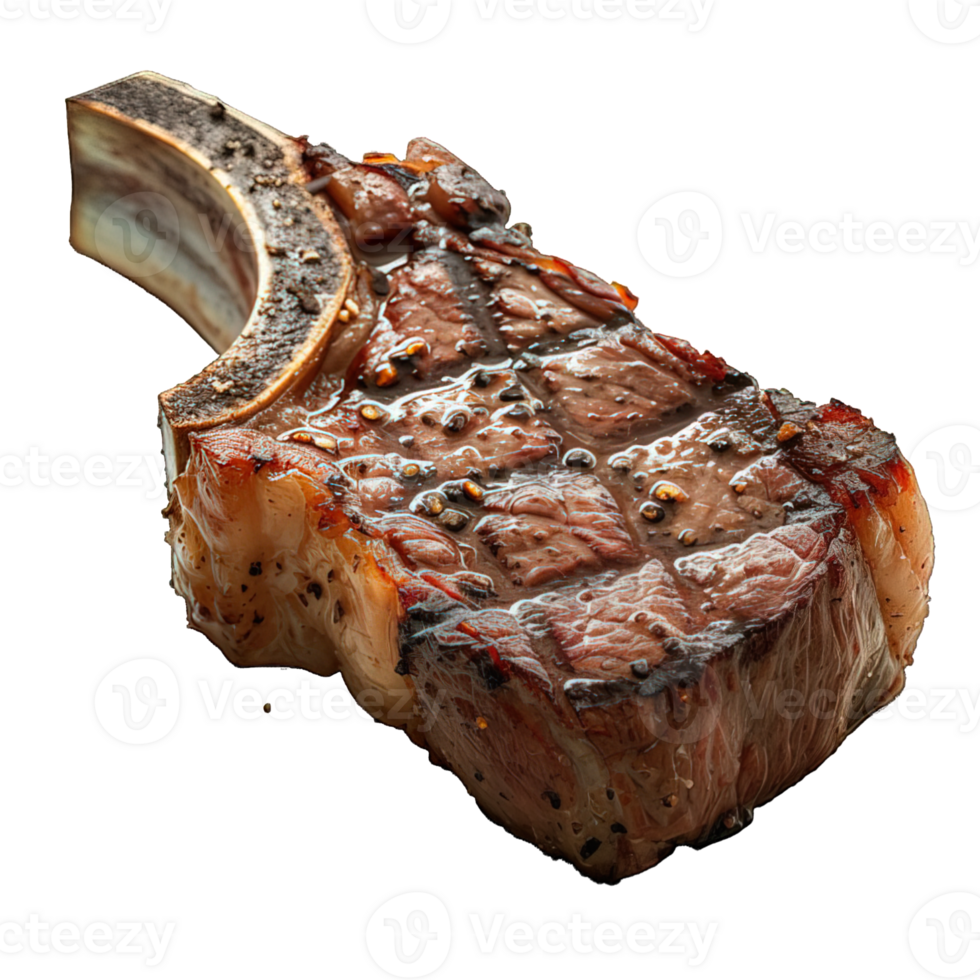 AI generated grilled beef steak isolated on transparent background ,generative ai png
