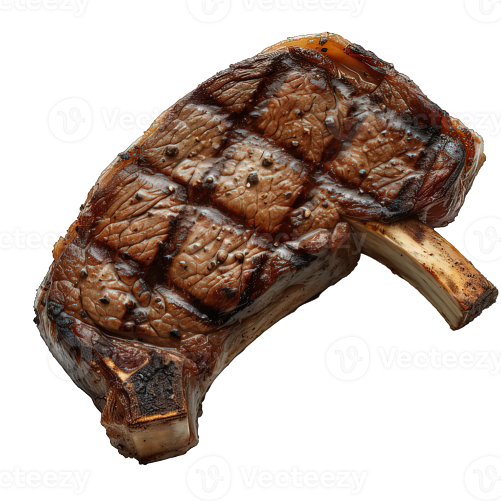 AI generated grilled beef steak isolated on transparent background ,generative ai png