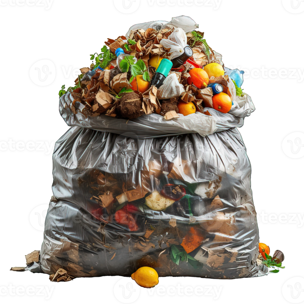 AI generated pile of plastic waste isolated on transparent background ,plastic waste png ,generative ai