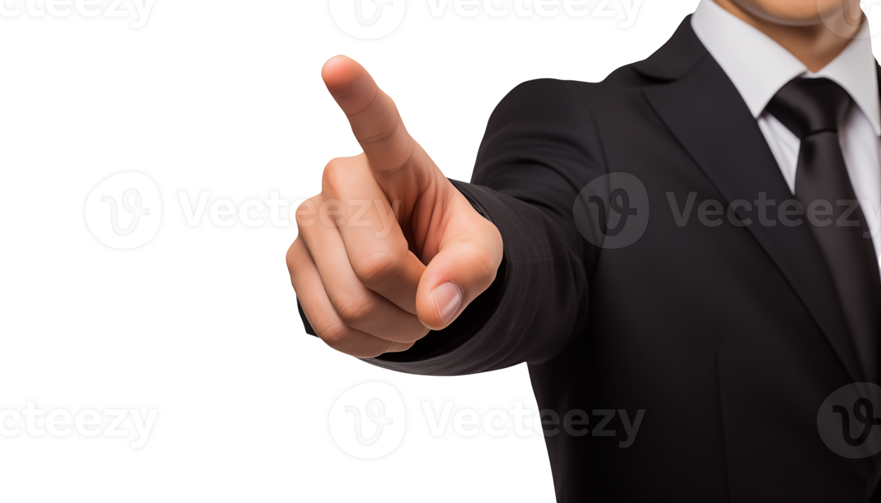 AI generated businessman pointing finger png