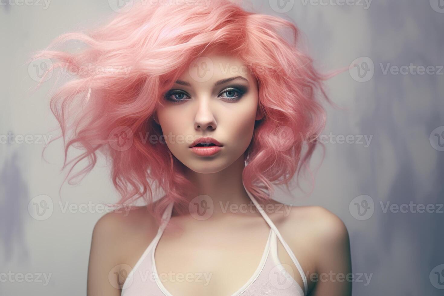 AI generated Vibrant Pink female. Generate Ai photo