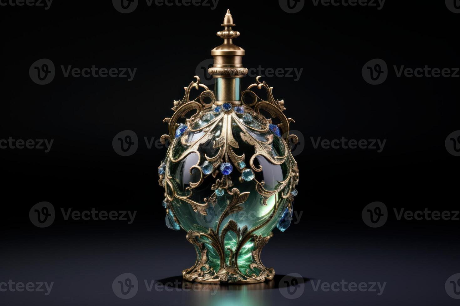 AI generated Compact Perfume bottle. Generate Ai photo