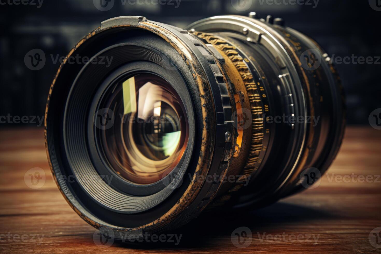 AI generated Dusty Photo lens old. Generate Ai