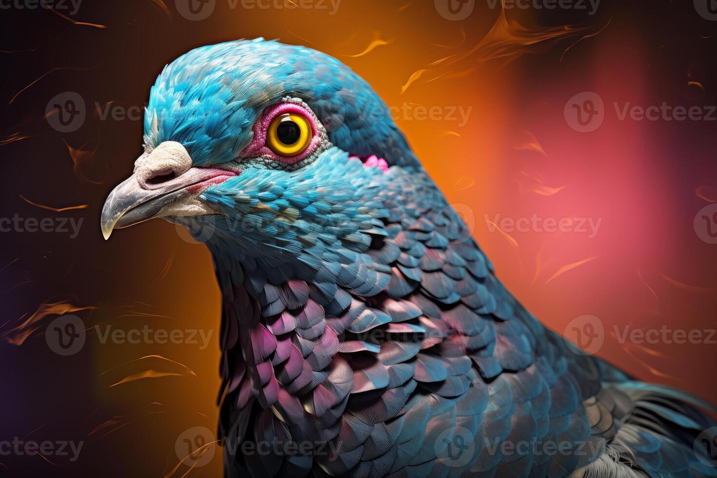 AI generated Elegant Pigeon bird art. Generate Ai photo