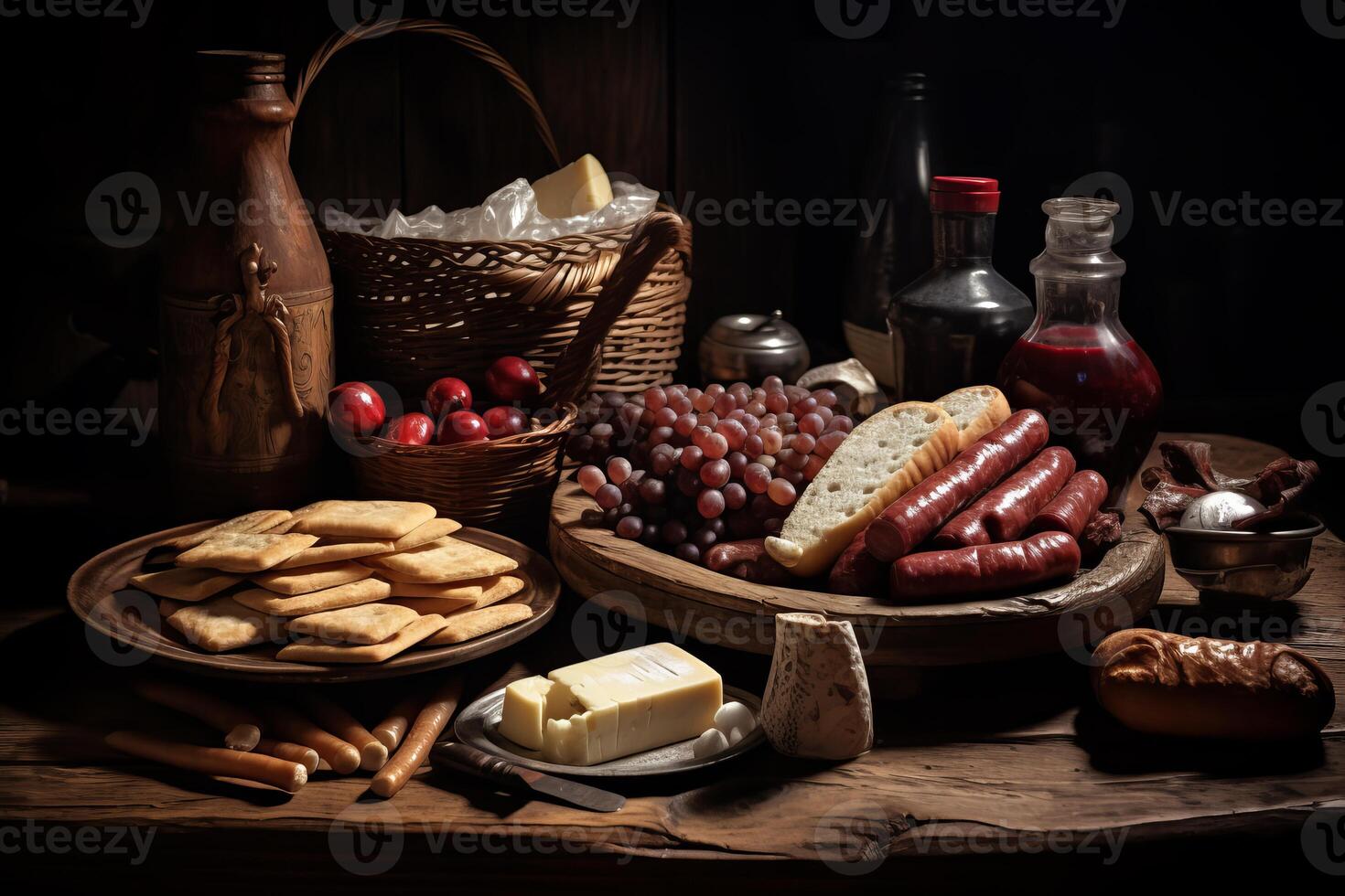 AI generated Crispy Polish traditional snack served in pan. Generate ai photo