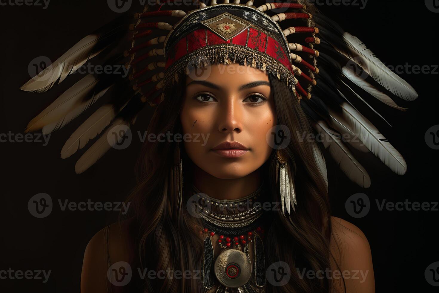 AI generated Diverse Native indian american. Generate Ai photo