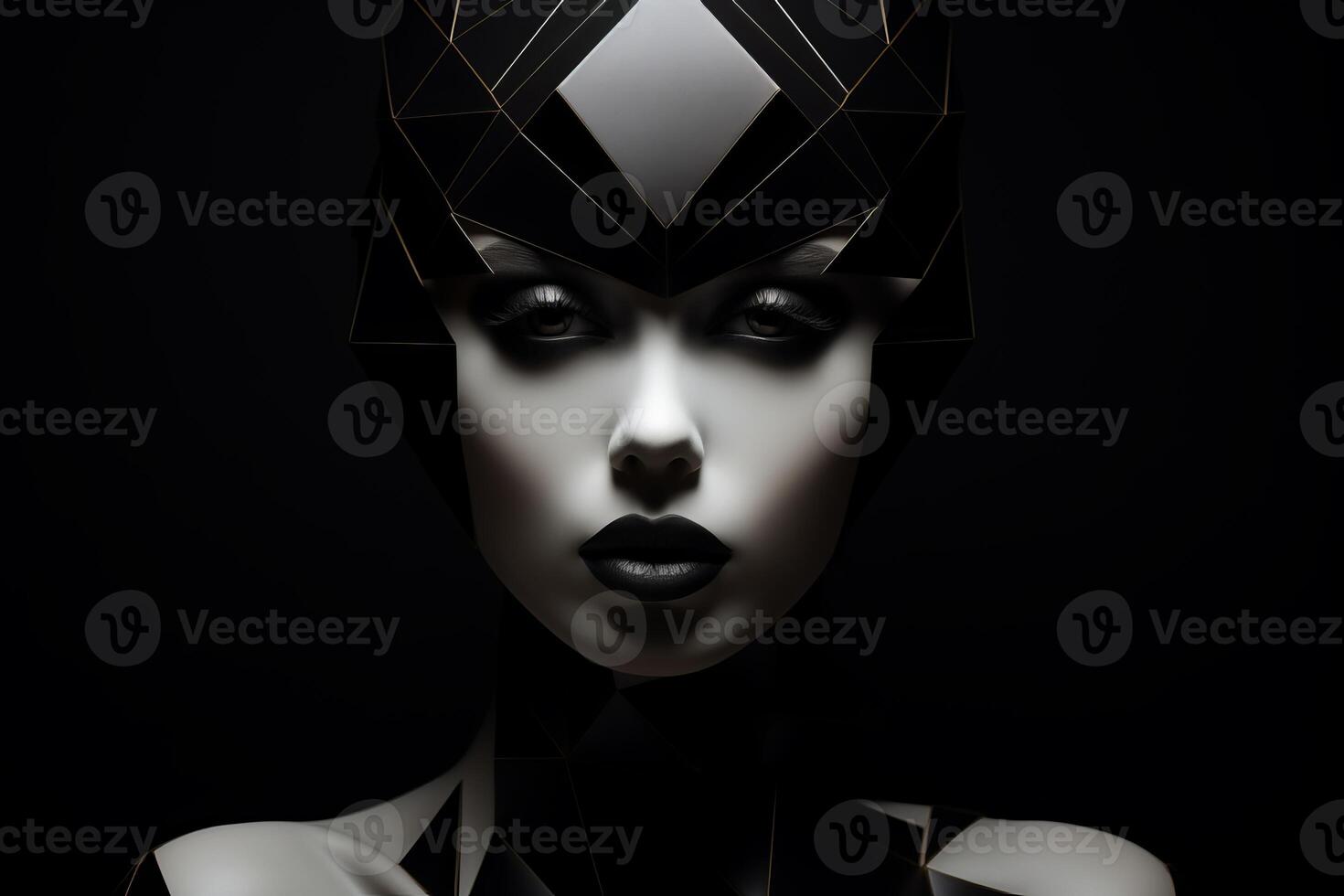 AI generated Resilient Portrait black woman. Generate Ai photo