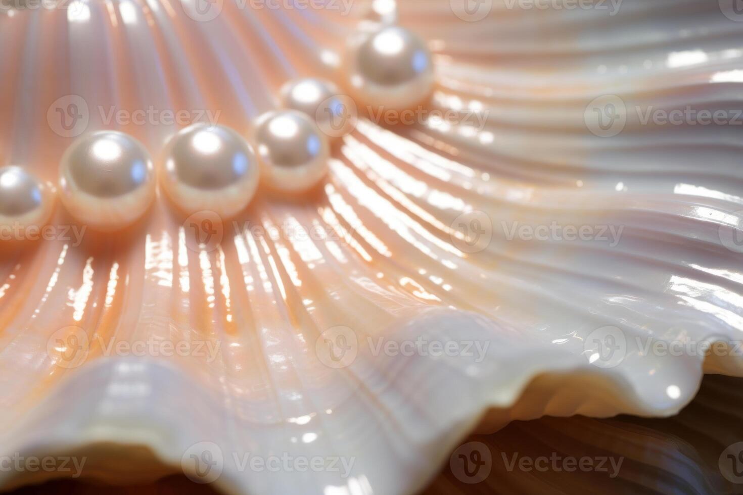 AI generated Shimmering Sea pearl shell closeup. Generate Ai photo