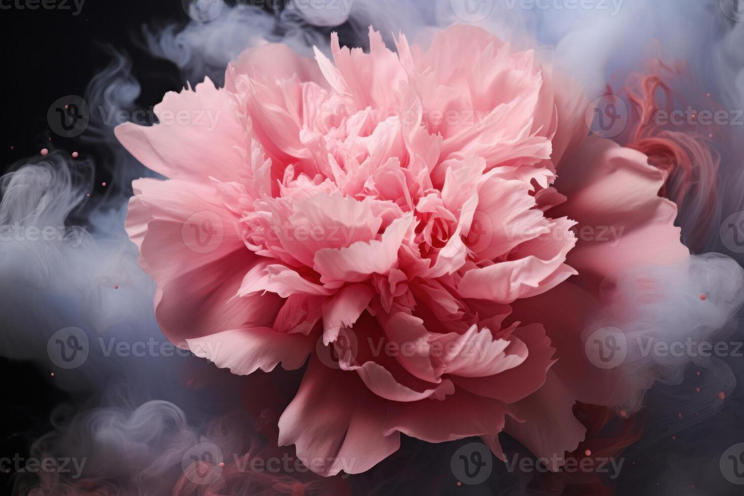 AI generated Aromatic Smoke peony elegance. Generate Ai photo