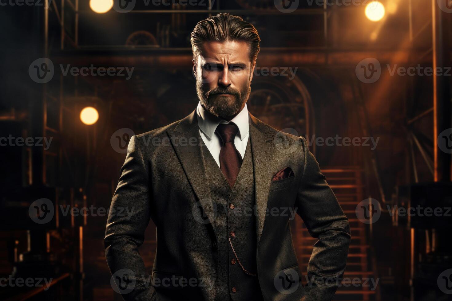 AI generated Authoritative Professional manager man. Generate ai photo