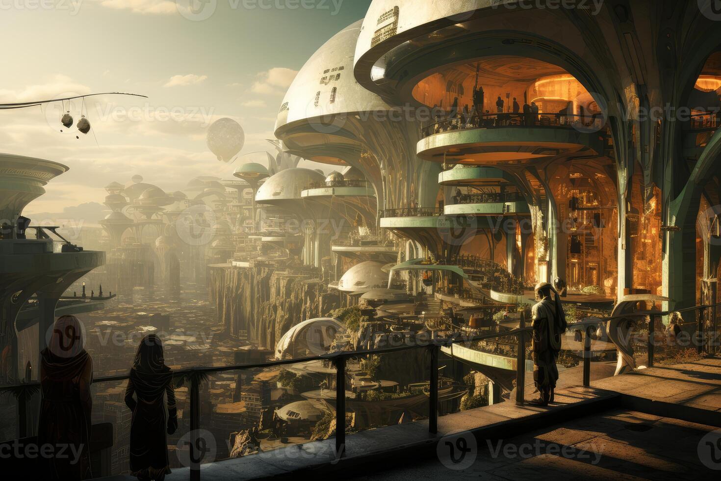 AI generated Futuristic future city. Generate Ai photo