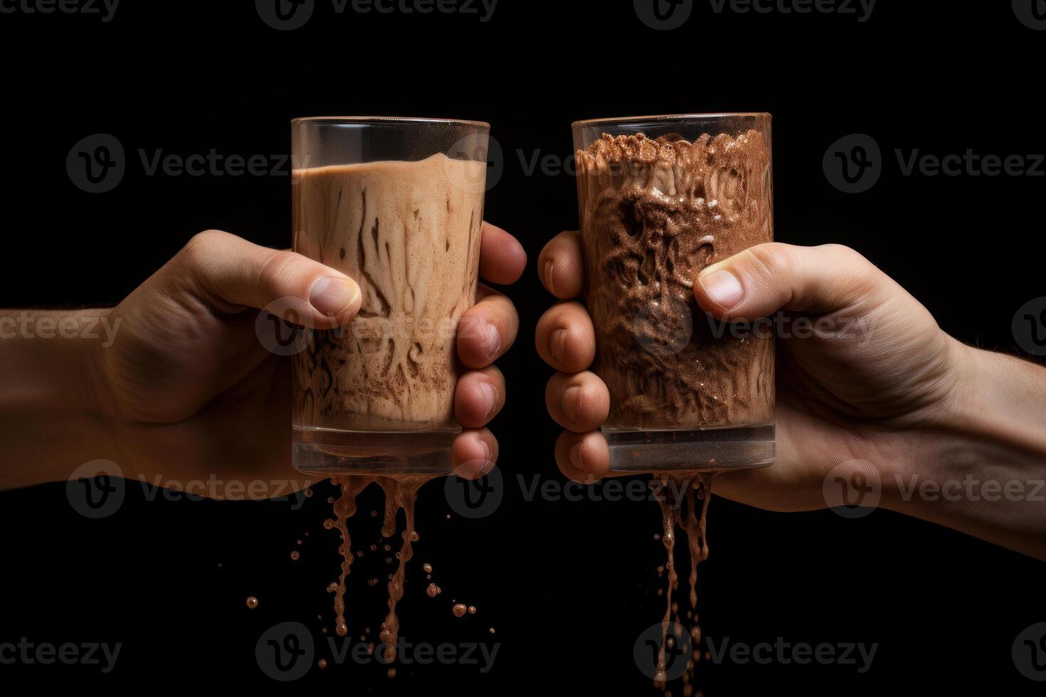 AI generated Revitalizing Protein hands drink. Generate Ai photo