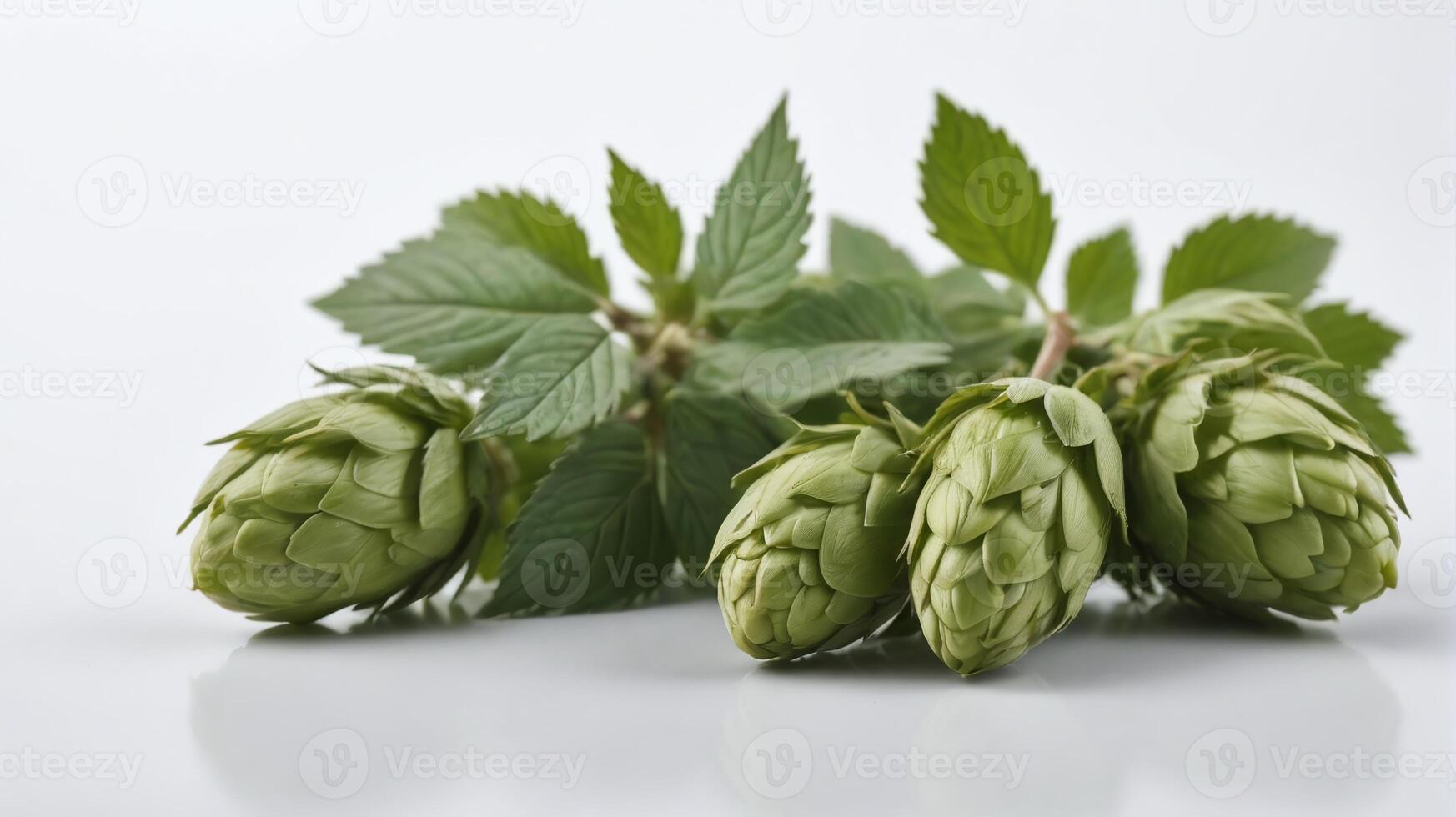 AI generated Beer Hops Isolated On White Background. AI Generated photo