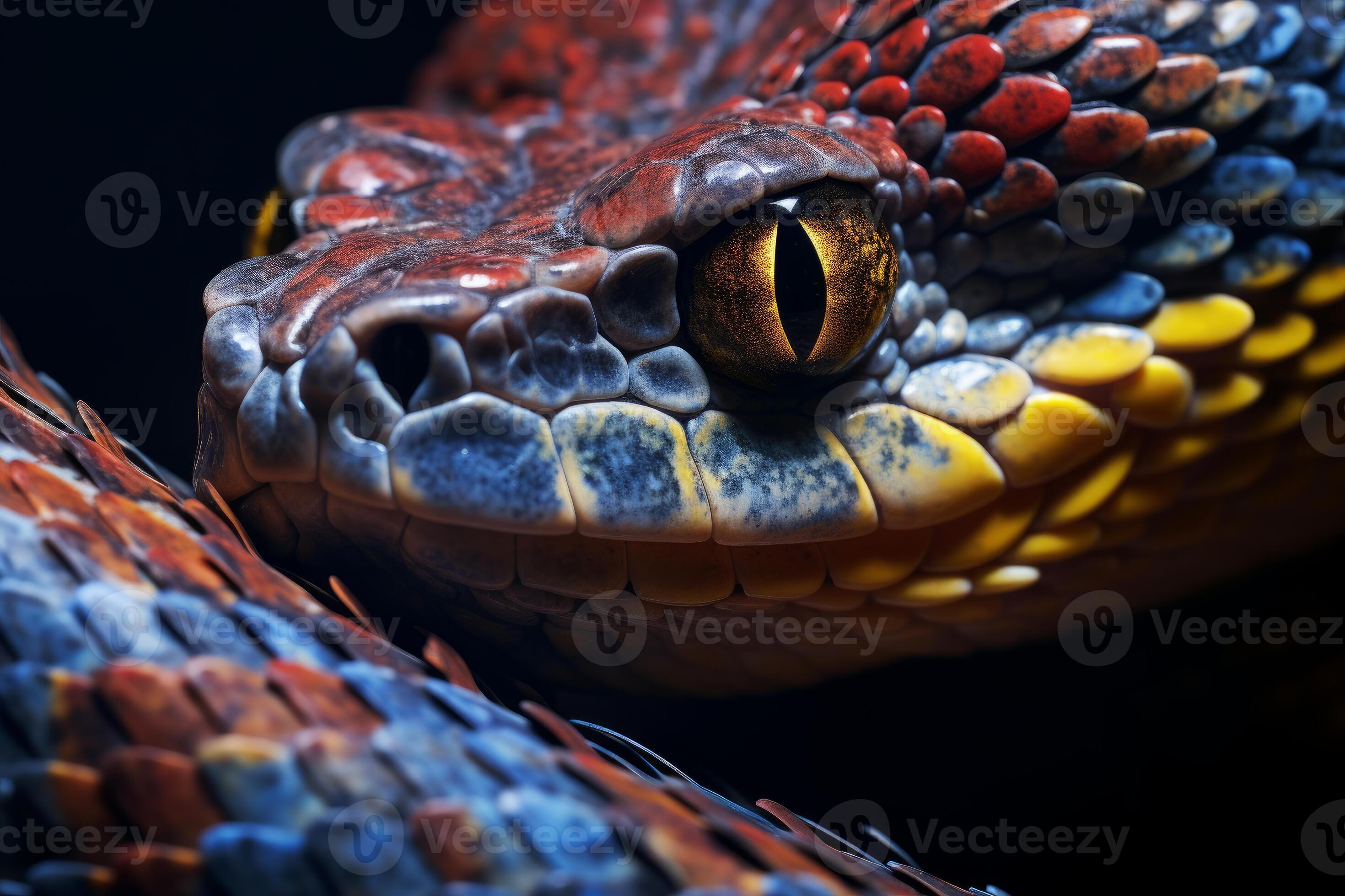 AI generated Striking Phyton snake macro. Generate Ai 40535499 Stock ...