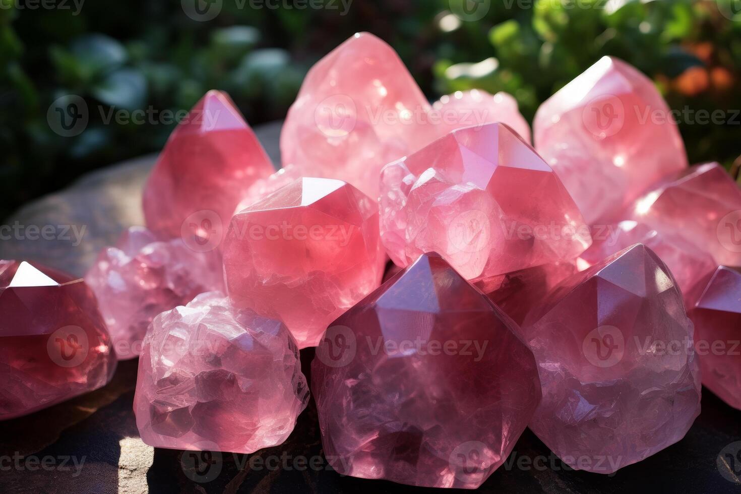 AI generated Shiny Quartz stones background. Generate Ai photo