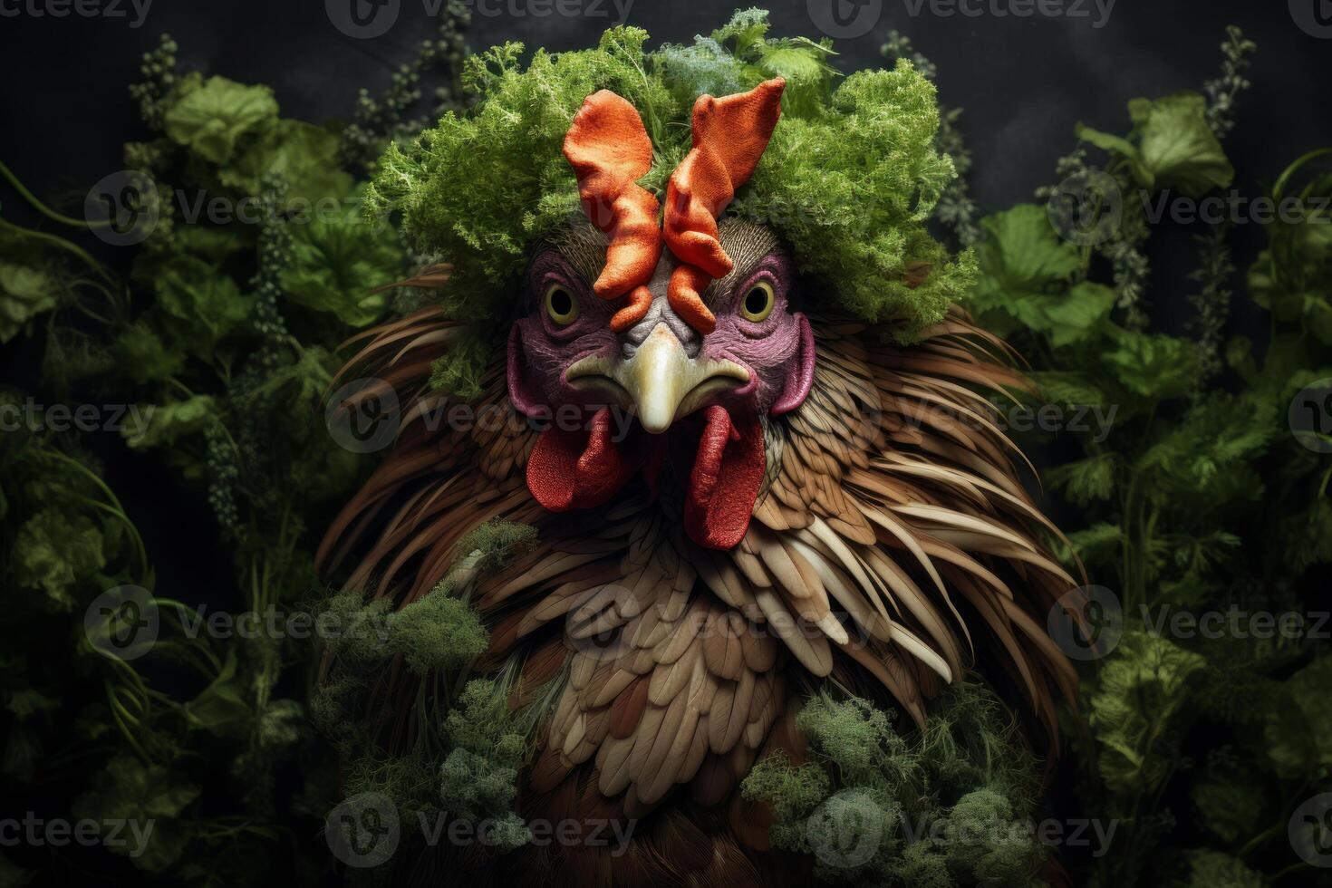 AI generated Free-range Organic eco chicken. Generate Ai photo