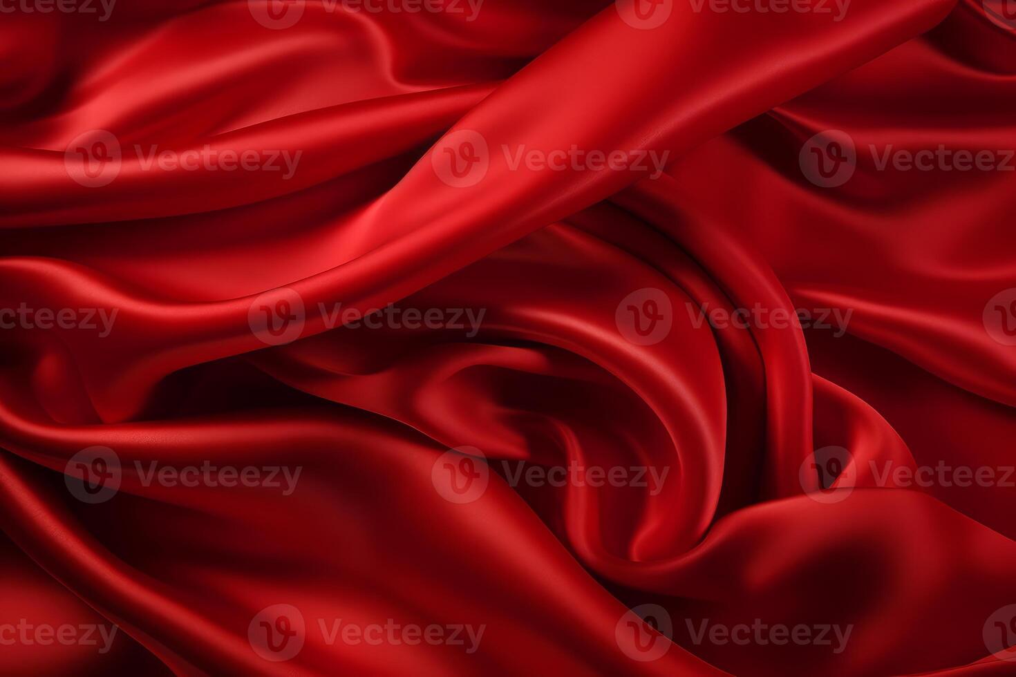 AI generated Seductive Red silk background. Generate Ai photo