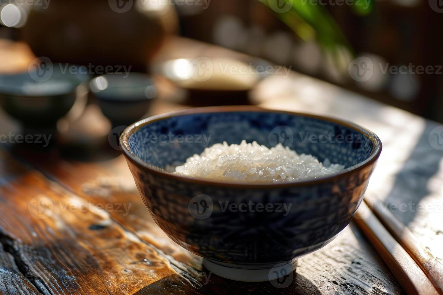 AI generated Cloudy Rice soaked water. Generate AI photo