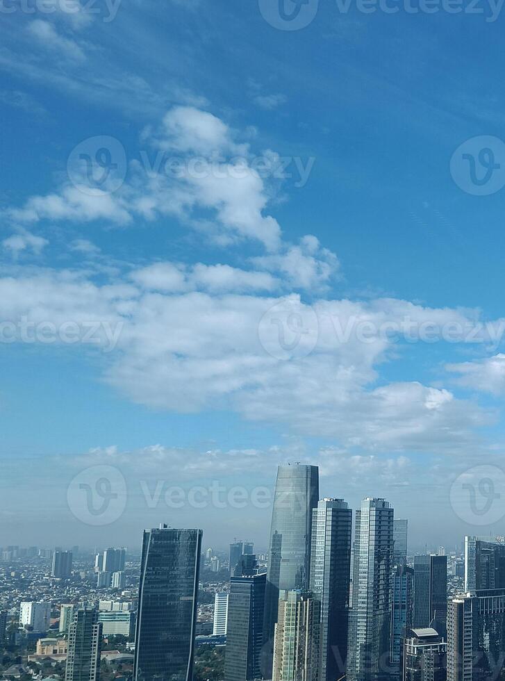 a landscape of skyscrapers embracing dawn's light photo