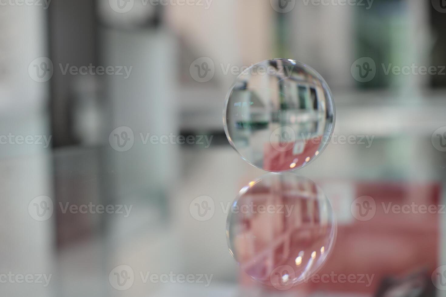 Glasses lenses on the table in optic, eyeglasses lenses photo