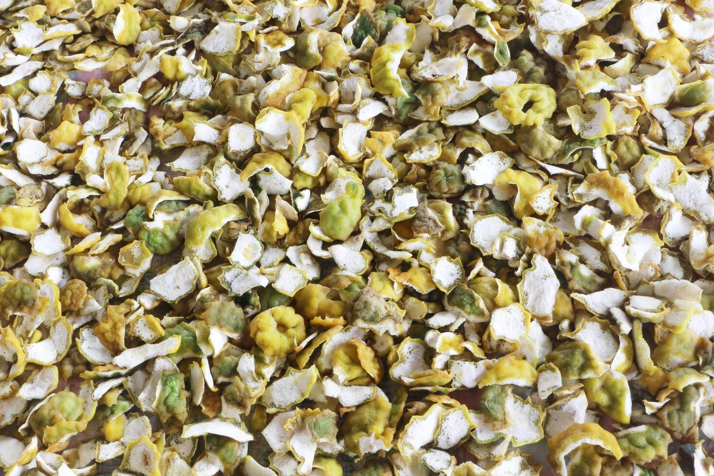 Shell of Bergamot or Kaffir lime. photo