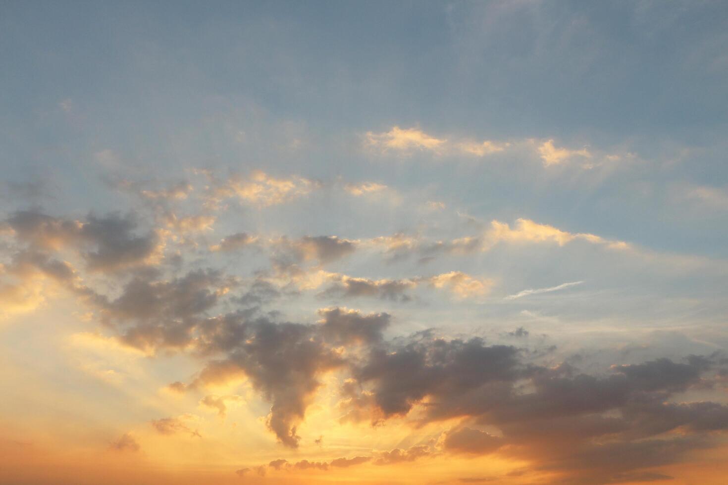 Evening sky with cloud before sunset. photo