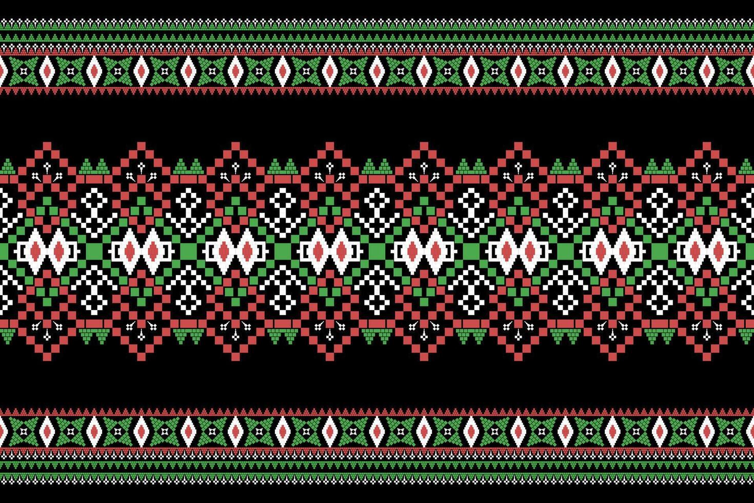 Seamless geometric ethnic Ikat and tradition pattern design for texture and background. Silk and fabric pattern decoration for carpet, Thai clothing, wrapping and wallpaper vector