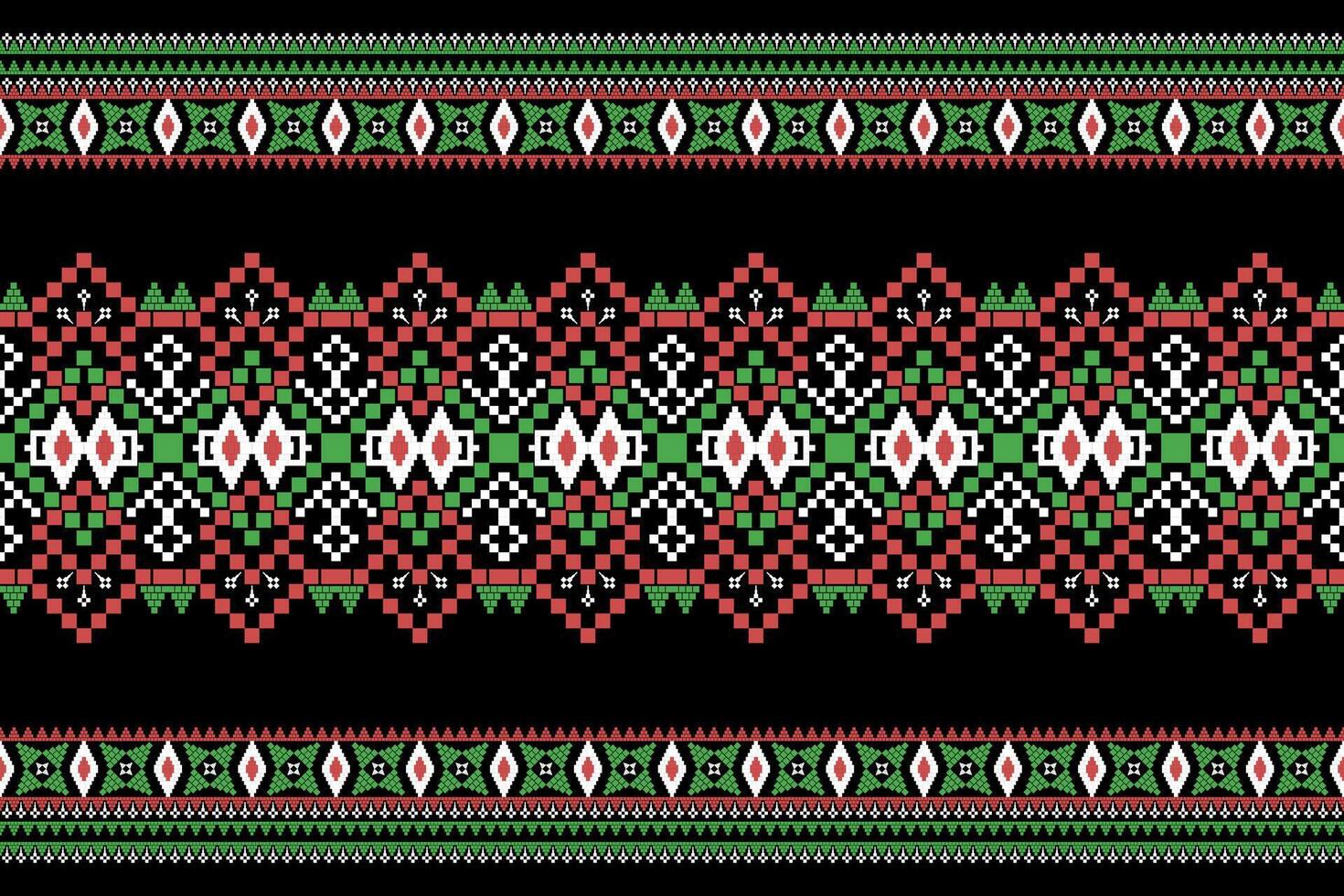 Seamless geometric ethnic Ikat and tradition pattern design for texture and background. Silk and fabric pattern decoration for carpet, Thai clothing, wrapping and wallpaper vector