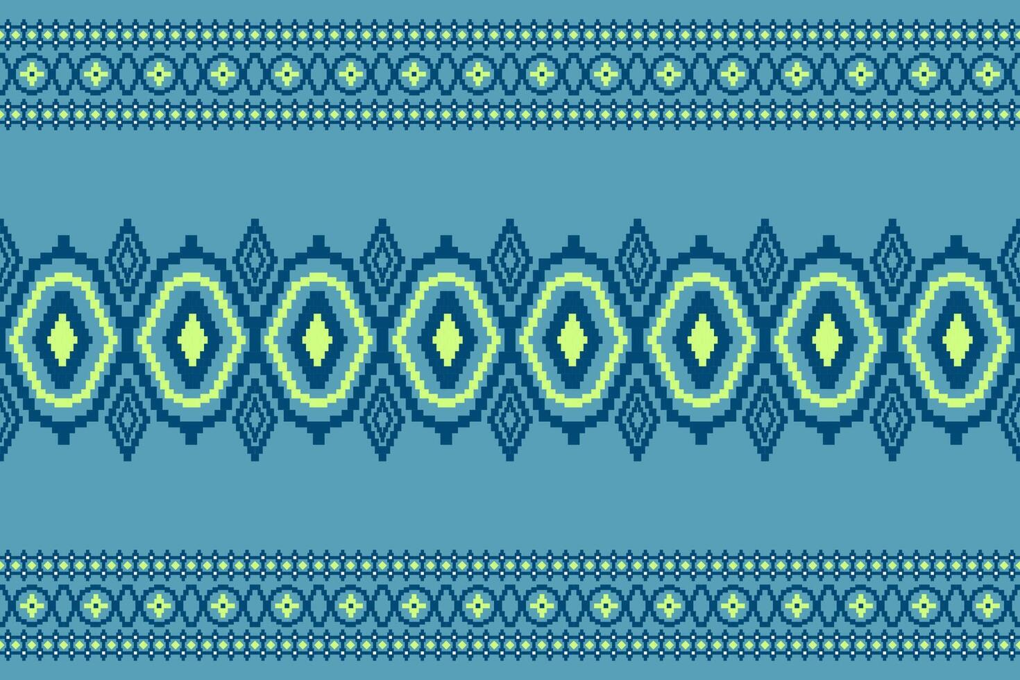 Seamless geometric ethnic Ikat and tradition pattern design for texture and background. Silk and fabric pattern decoration for carpet, Thai clothing, wrapping and wallpaper vector